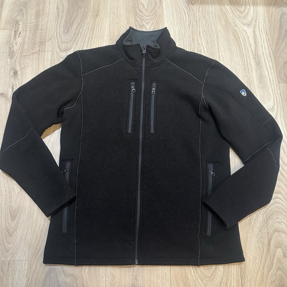 Kuhl Interceptr Fleece Jacket Mens Size L Full Zip Pockets Hybrid Hiking Black - Picture 3 of 11